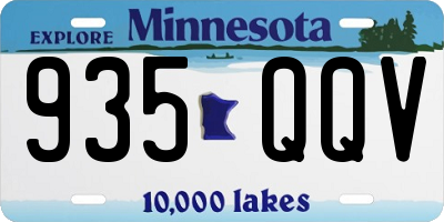 MN license plate 935QQV