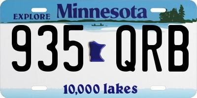 MN license plate 935QRB