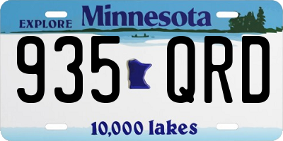 MN license plate 935QRD