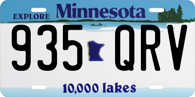 MN license plate 935QRV