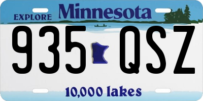 MN license plate 935QSZ