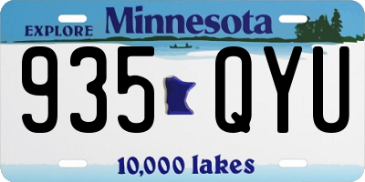 MN license plate 935QYU