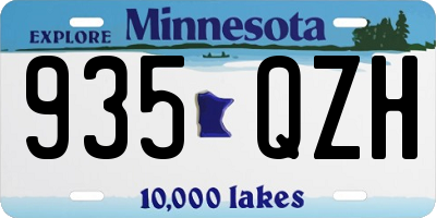 MN license plate 935QZH