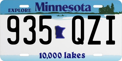 MN license plate 935QZI