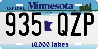 MN license plate 935QZP