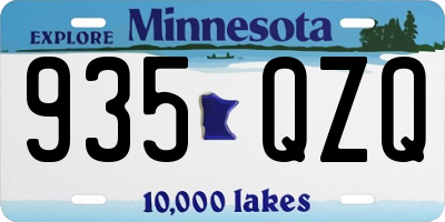 MN license plate 935QZQ