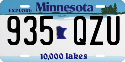 MN license plate 935QZU