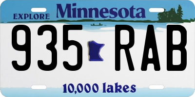 MN license plate 935RAB