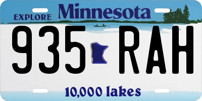 MN license plate 935RAH