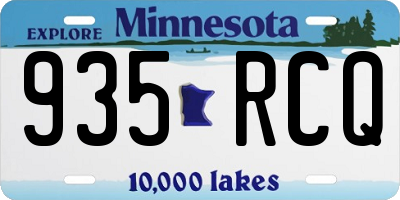 MN license plate 935RCQ