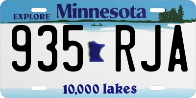 MN license plate 935RJA