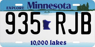 MN license plate 935RJB