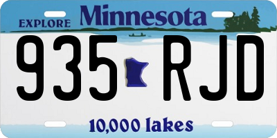 MN license plate 935RJD