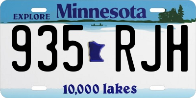 MN license plate 935RJH