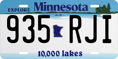 MN license plate 935RJI