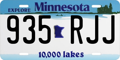 MN license plate 935RJJ