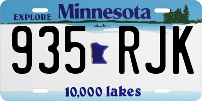 MN license plate 935RJK