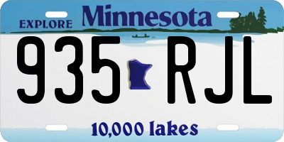 MN license plate 935RJL