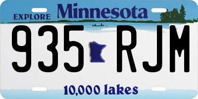 MN license plate 935RJM