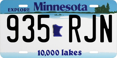 MN license plate 935RJN