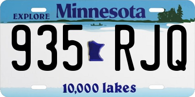 MN license plate 935RJQ