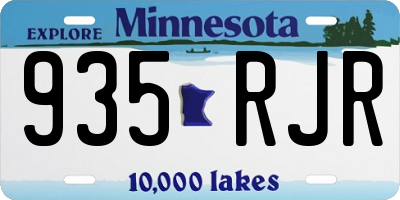 MN license plate 935RJR