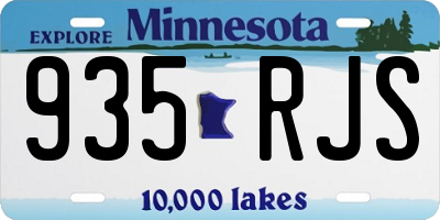 MN license plate 935RJS