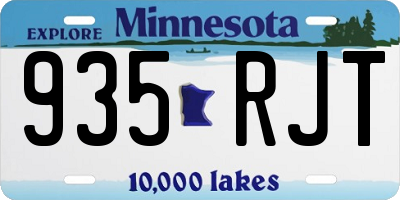 MN license plate 935RJT