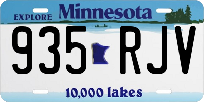 MN license plate 935RJV