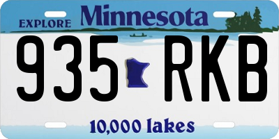 MN license plate 935RKB