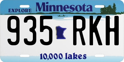 MN license plate 935RKH