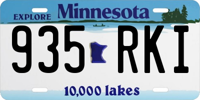 MN license plate 935RKI