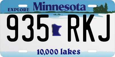 MN license plate 935RKJ