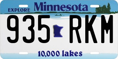 MN license plate 935RKM