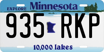 MN license plate 935RKP