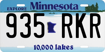MN license plate 935RKR