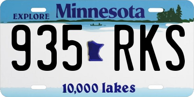 MN license plate 935RKS