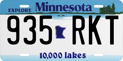 MN license plate 935RKT
