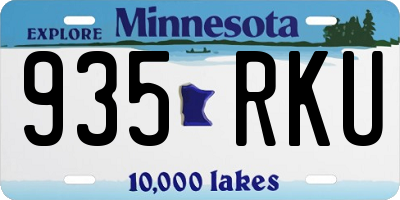 MN license plate 935RKU