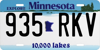 MN license plate 935RKV