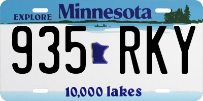 MN license plate 935RKY