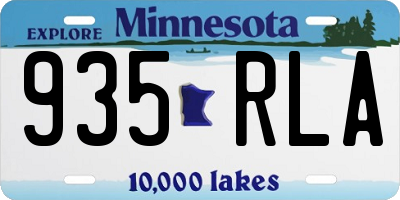 MN license plate 935RLA