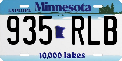 MN license plate 935RLB