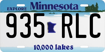 MN license plate 935RLC