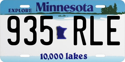MN license plate 935RLE