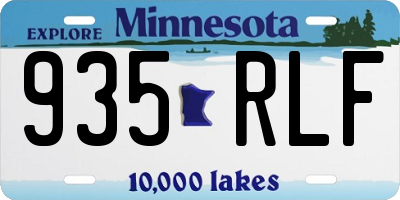 MN license plate 935RLF