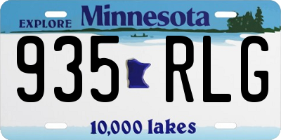 MN license plate 935RLG