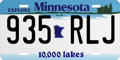 MN license plate 935RLJ
