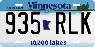 MN license plate 935RLK