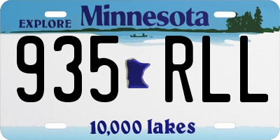 MN license plate 935RLL
